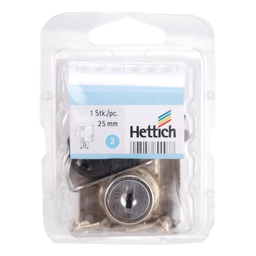 Hettich Screw On Cylinder Lock (25 mm)