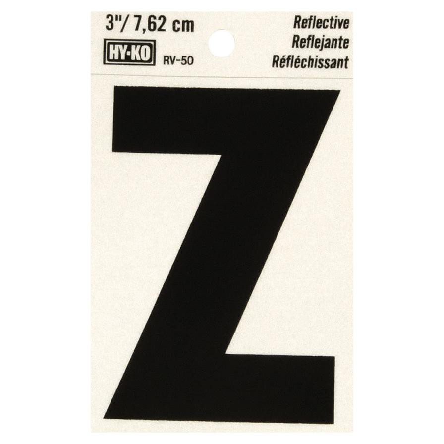 Hy-Ko Reflective Vinyl Decal Letter Z (2.54 x 2.54 x 5.08 cm)