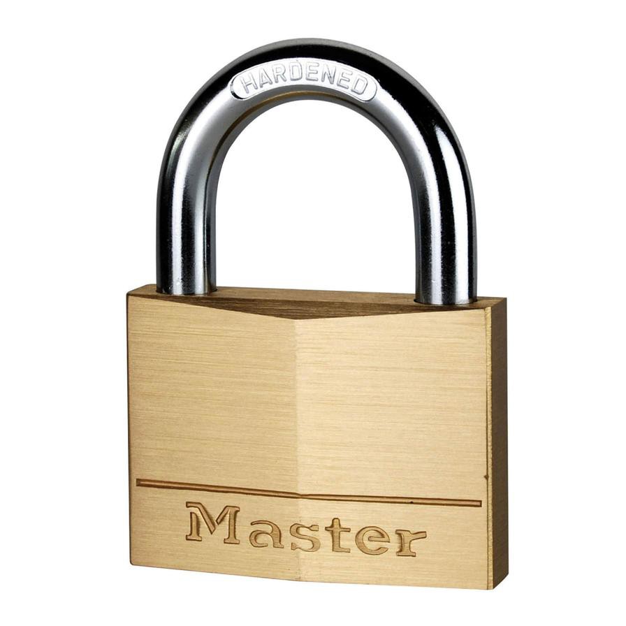 Master Lock Brass Key Padlock W/Keys (8.2 x 6 x 1.4 cm)