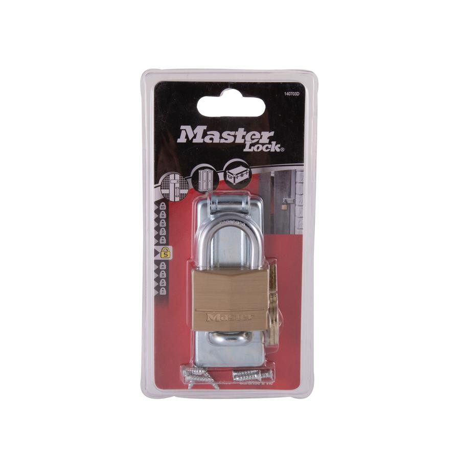 Master Lock Hasp & Brass Padlock Pack (40 mm)