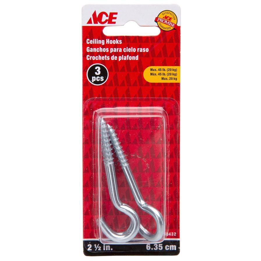 ACE Ceiling Hooks (6.35 cm, 3 pcs)