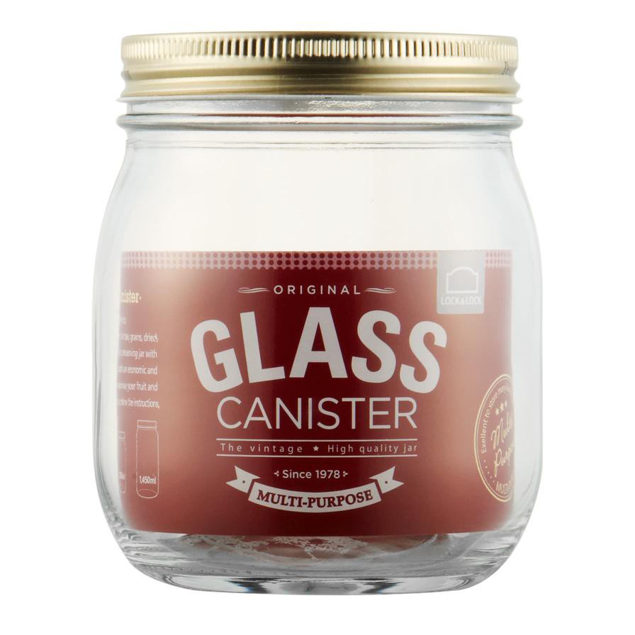 Lock & Lock Round Glass Canister (750 ml)