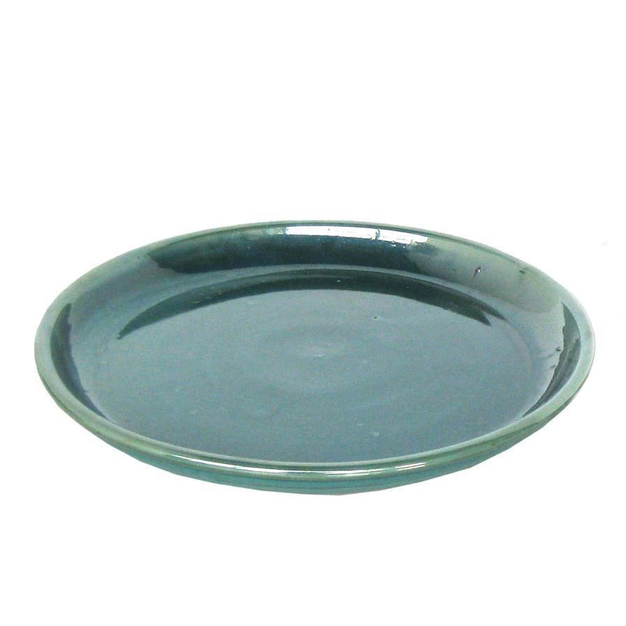 Glazed Terracotta Plant Saucer Celadon Generic (29 x 29 x 3 cm, Large)