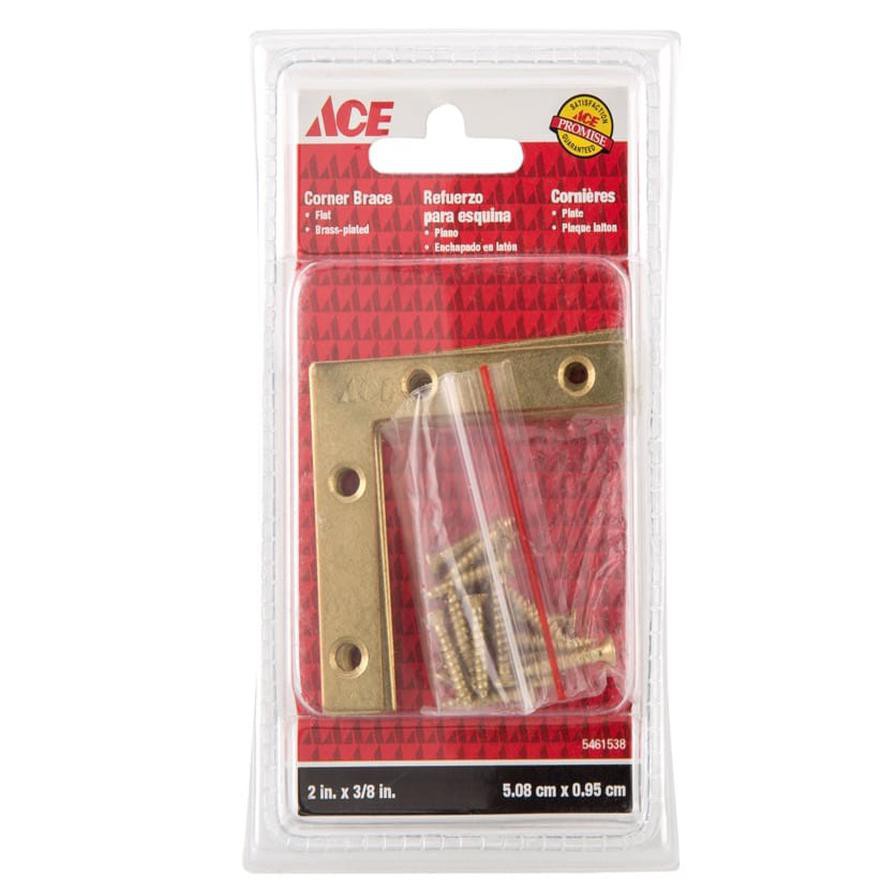 ACE Flat Corner Brace (5 x 0.9 cm, Pack of 4)