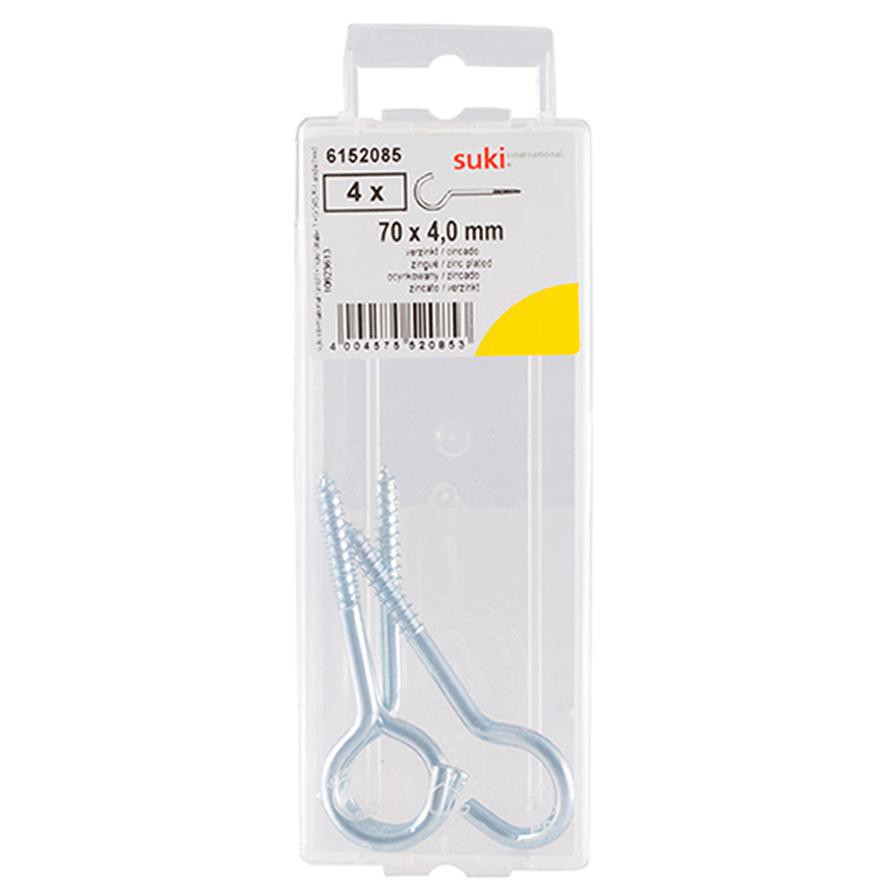 Suki Ceiling Bent Hooks (70 mm, Pack of 4)