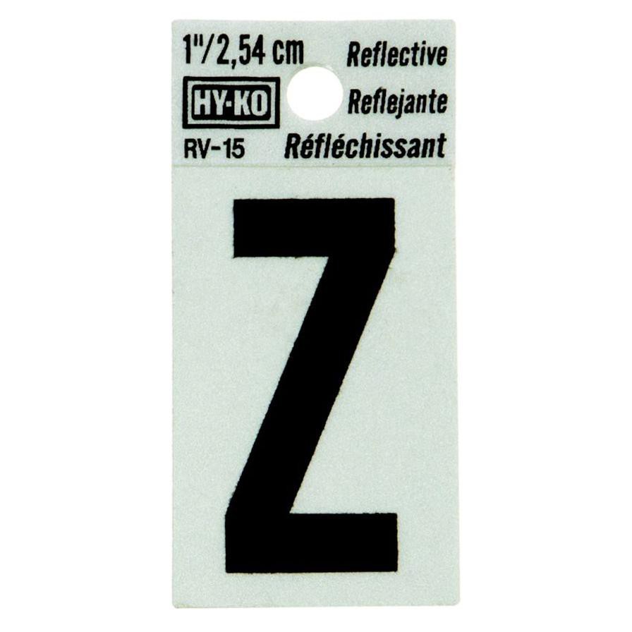 Hy-Ko Reflective Vinyl Self-Adhesive Letter Z (2.54 cm)