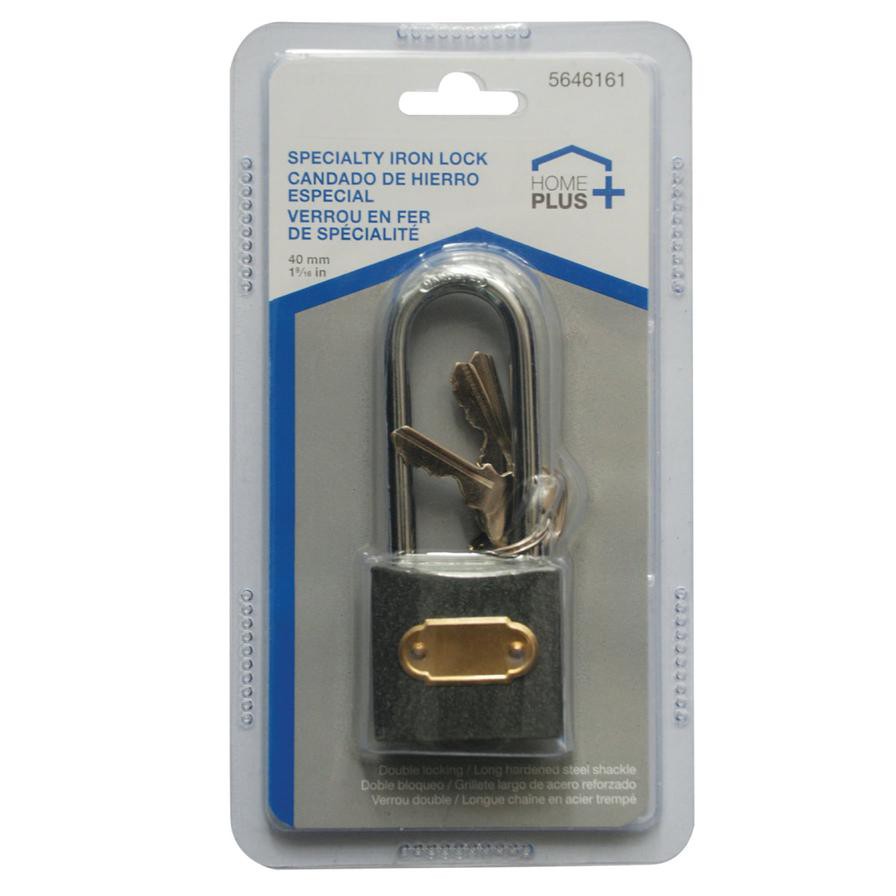 Home Plus Cast Iron Long Shackle Padlock (4 cm)