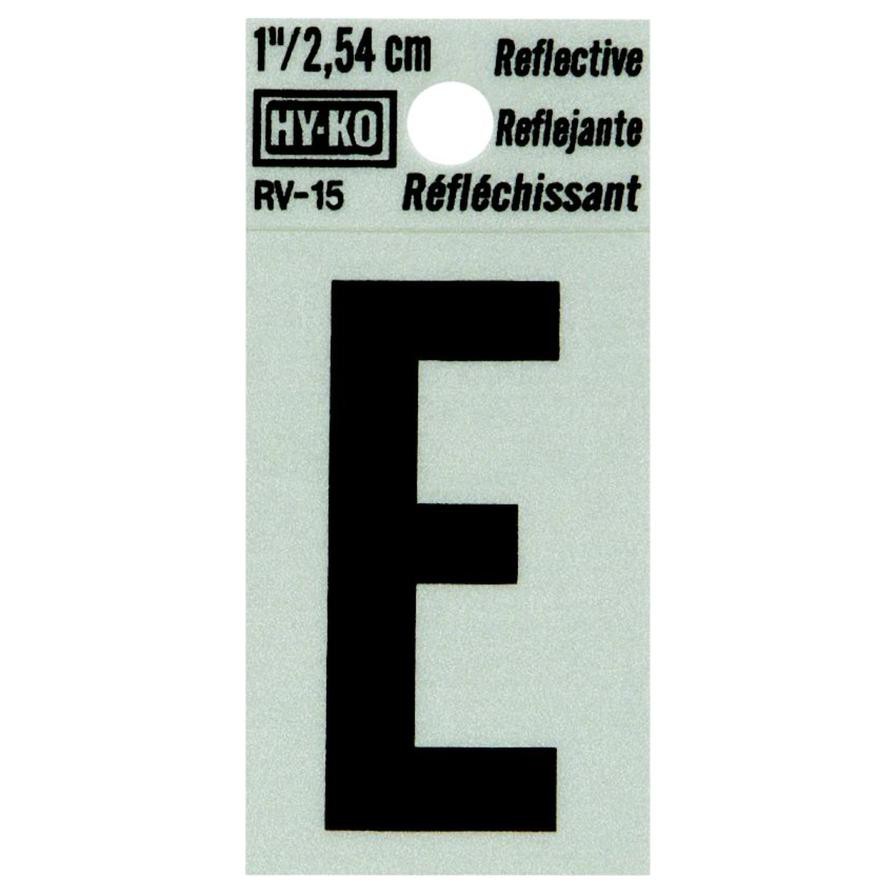 Hy-Ko Reflective Vinyl Self-Adhesive Letter E (2.54 cm)