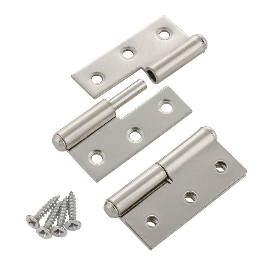 Suki Nickel Plated Steel Straight Left Butt Hinge Pack (5 cm, 2 Pc.)