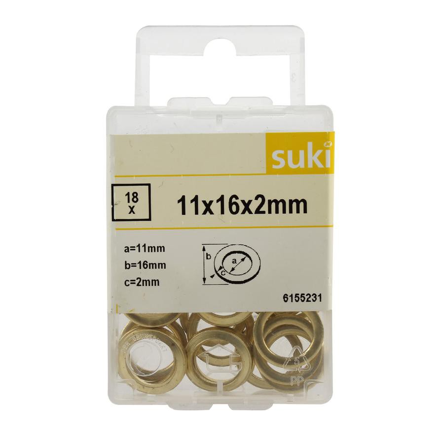 Suki Steel Hinge Rings Pack (1.1 x 1.6 x 0.2 cm, 18 Pc.)