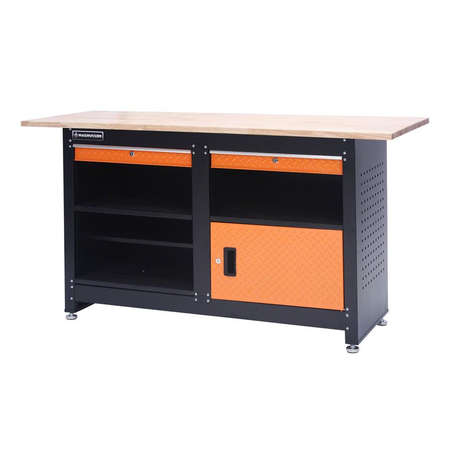 Magnusson Steel Fixed Work Bench W/Drawers (160 x 87.7 cm)