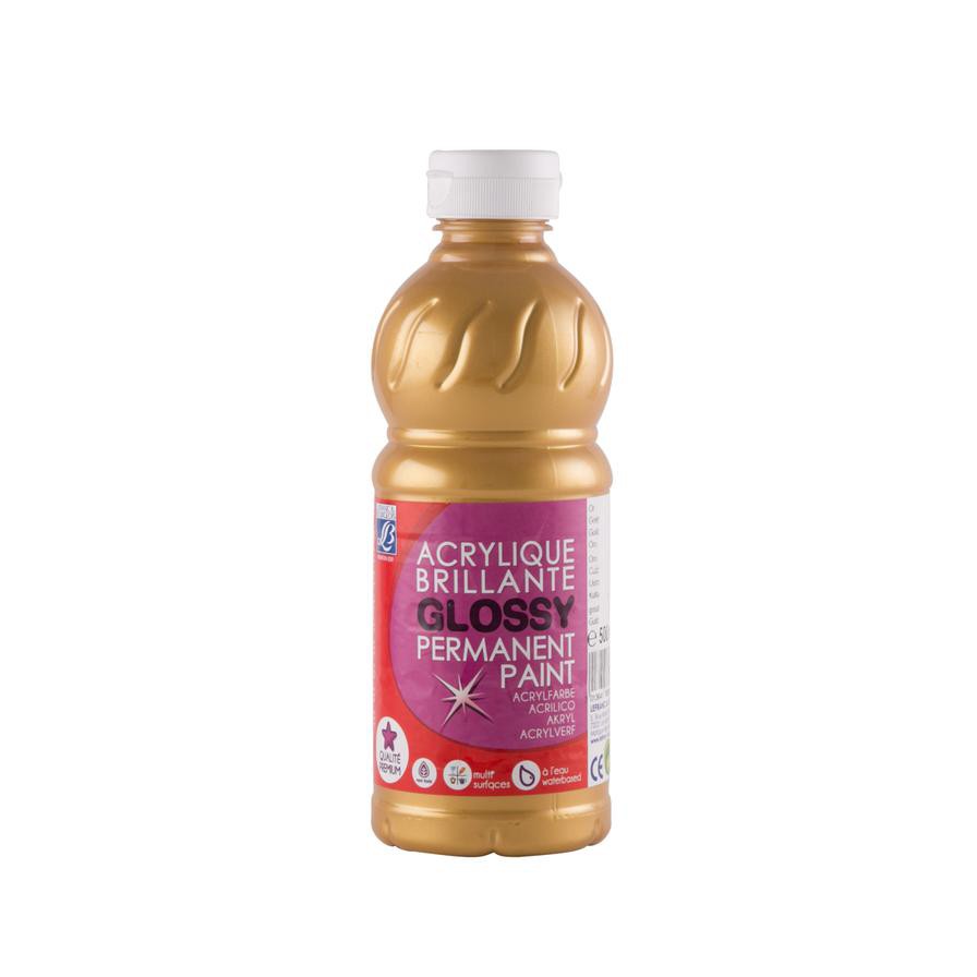 Acrylique Brillante Glossy Acrylic (500 ml, Brilliant Gold)