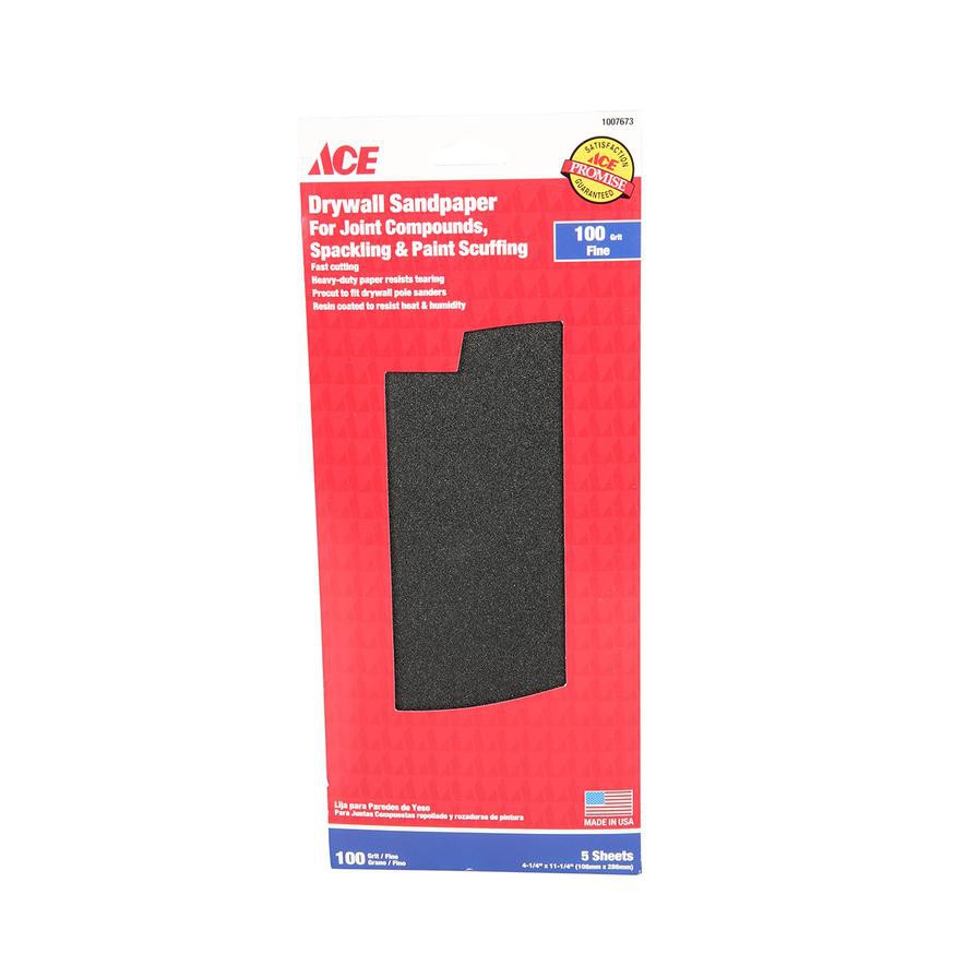 ACE Drywall Sandpaper (5 Sheets, 108 x 286 mm)