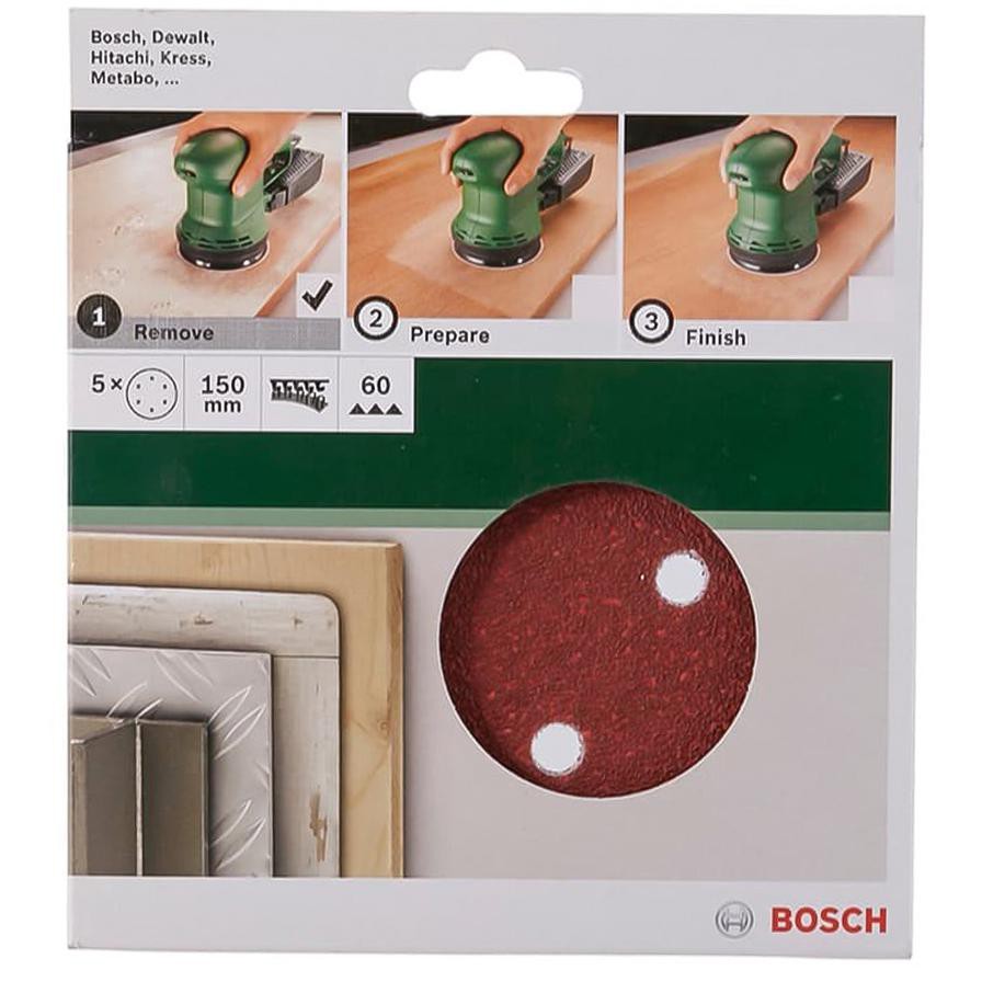 Bosch G60 Sanding Sheet (150 mm, Pack of 5)