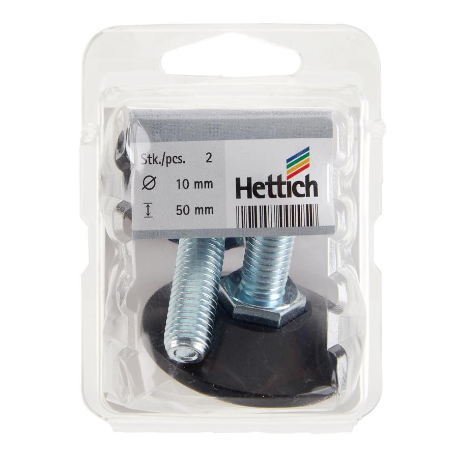 Hettich Anti-Slip Level Screw (10 x 50 mm, 2 pcs)