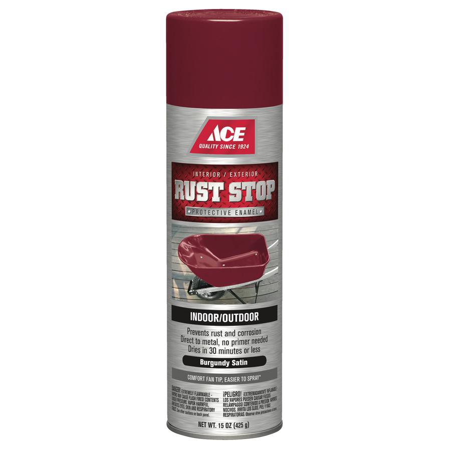 Ace Rust Stop Protective Enamel Spray Paint (425 g, Burgundy Satin)