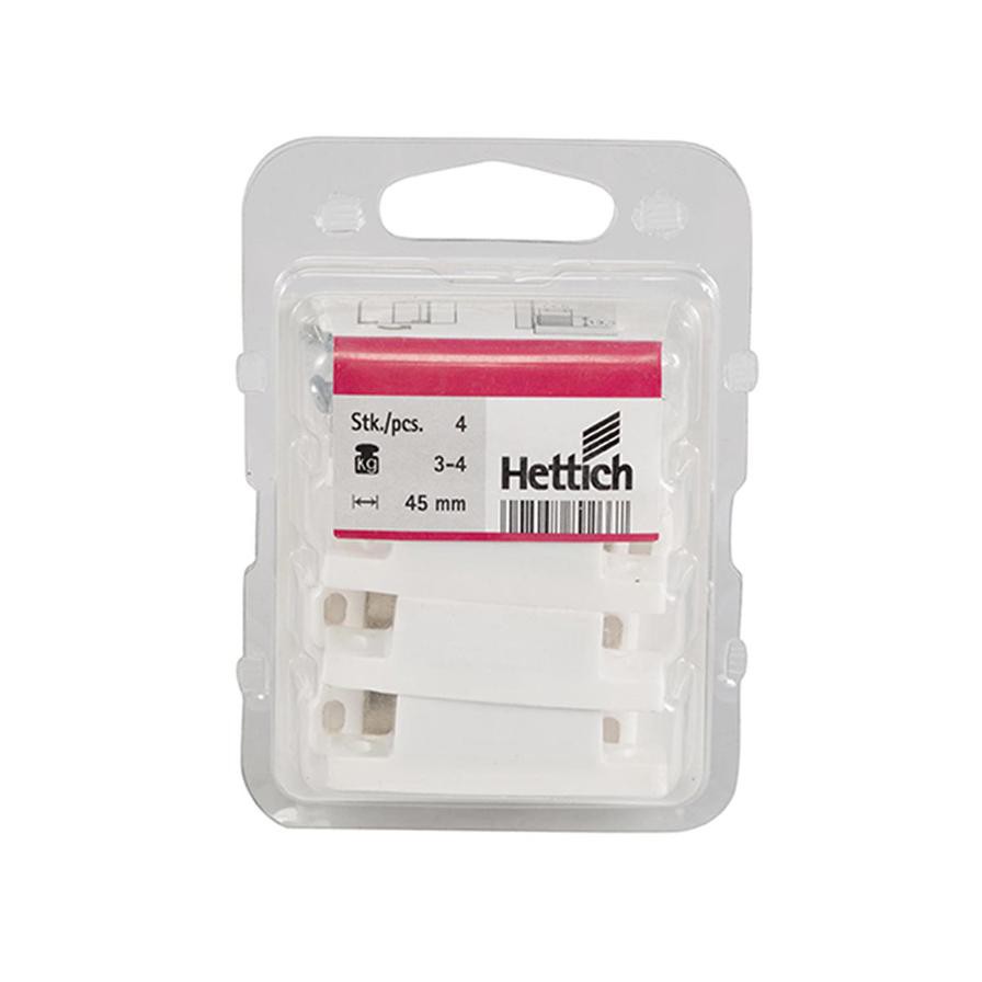 Hettich Magnetic Catch (White, Pack of 4)