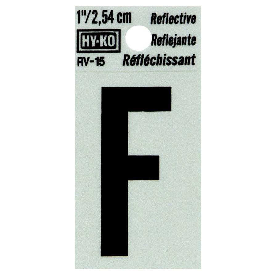 Hy-Ko Reflective Vinyl Self-Adhesive Letter F (2.54 cm)