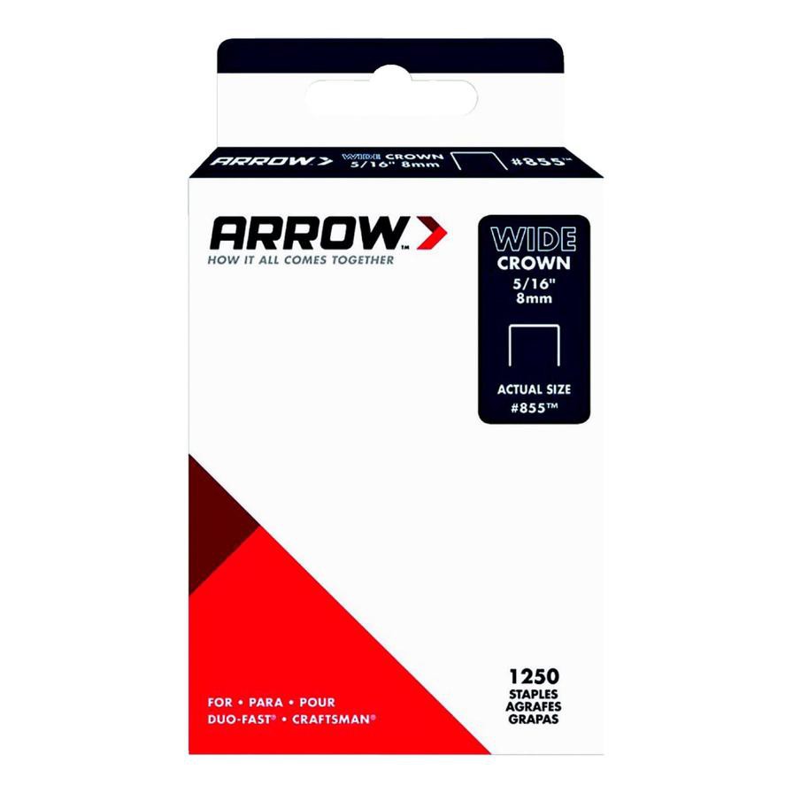 Arrow No.885 Galvanized Steel Wide Crown Staples Pack (0.80 cm, 1250 Pc.)