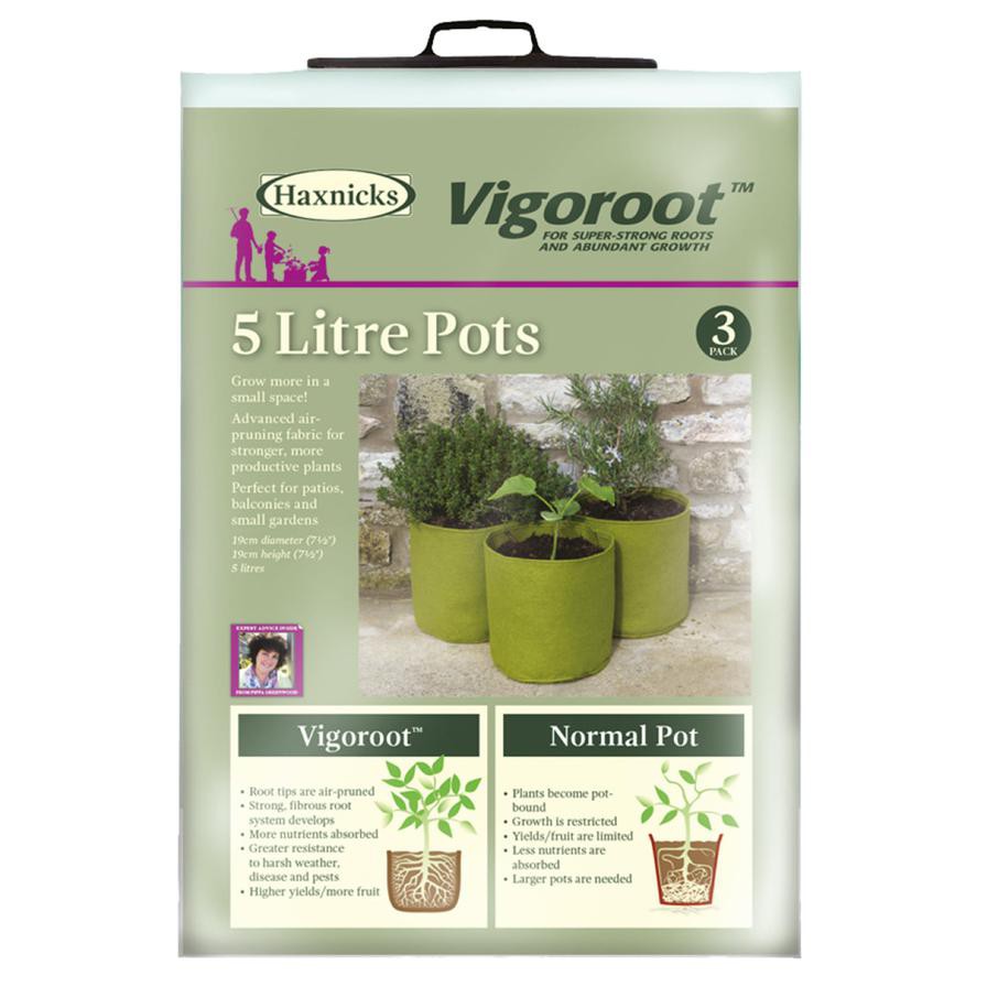 Haxnicks Vigoroot Pots (5 L, 19 x 19 cm, 3 pcs)