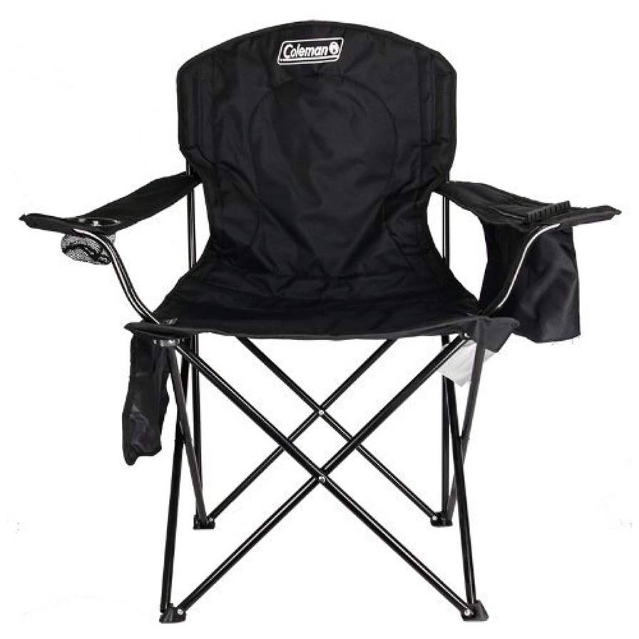 Coleman Steel Foldable Camping Quad Chair W/Cooler