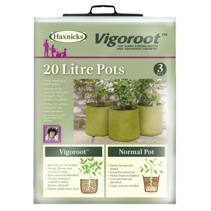 Haxnicks Vigoroot Pots (20 L, 30 x 30 cm, 3 pcs)