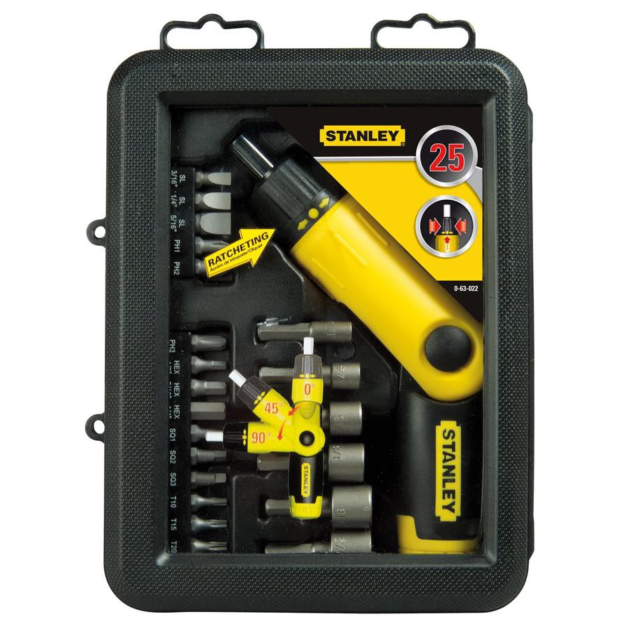 Stanley Pistol Grip Ratchet Screwdriver Set (22 pcs)