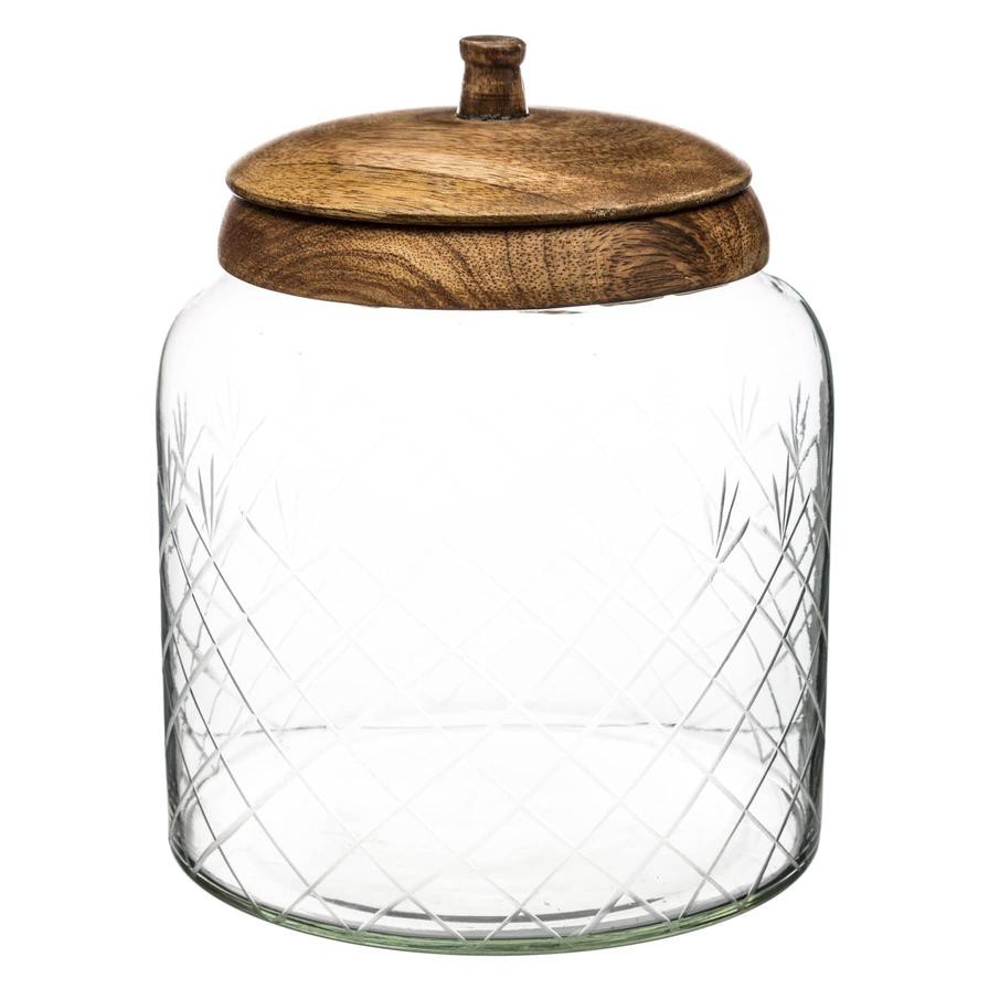 5five Glass Jar W/ Wooden Lid (19 cm)