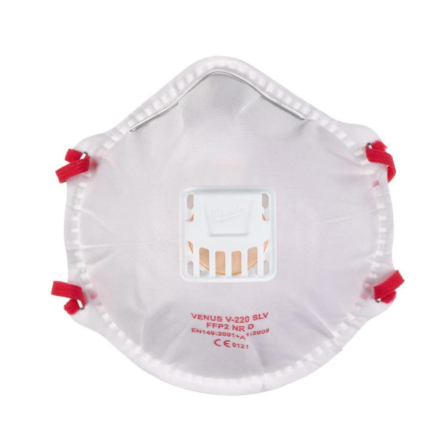 Milwaukee FFP2 Respirator W/Valve Pack (10 Pc.)