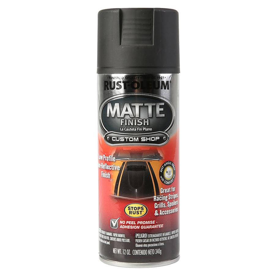 Rustoleum Automotive Matte Finish Spray (354.8 ml, Black)