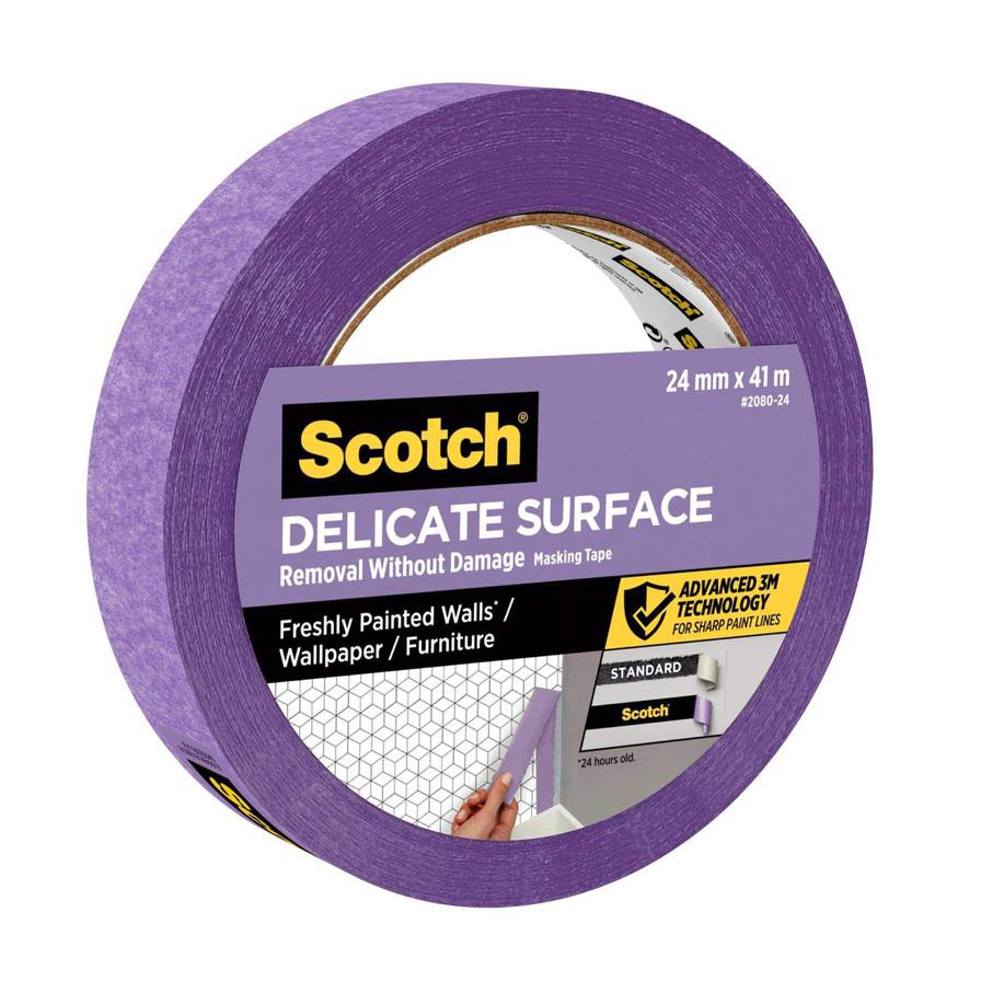 3M Scotch Delicate Surface Advanced Masking Tape, 2080 (2.4 x 4100 cm)