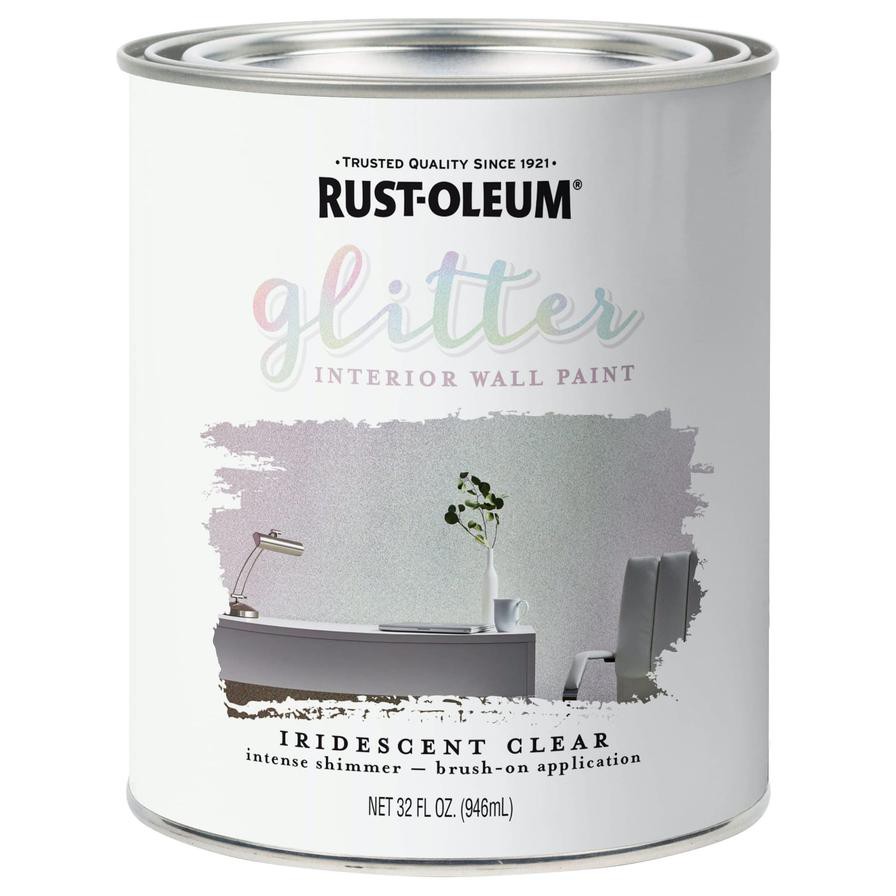 Rust-Oleum Specialty Glitter Interior Wall Paint (946 ml, Iridescent Clear)