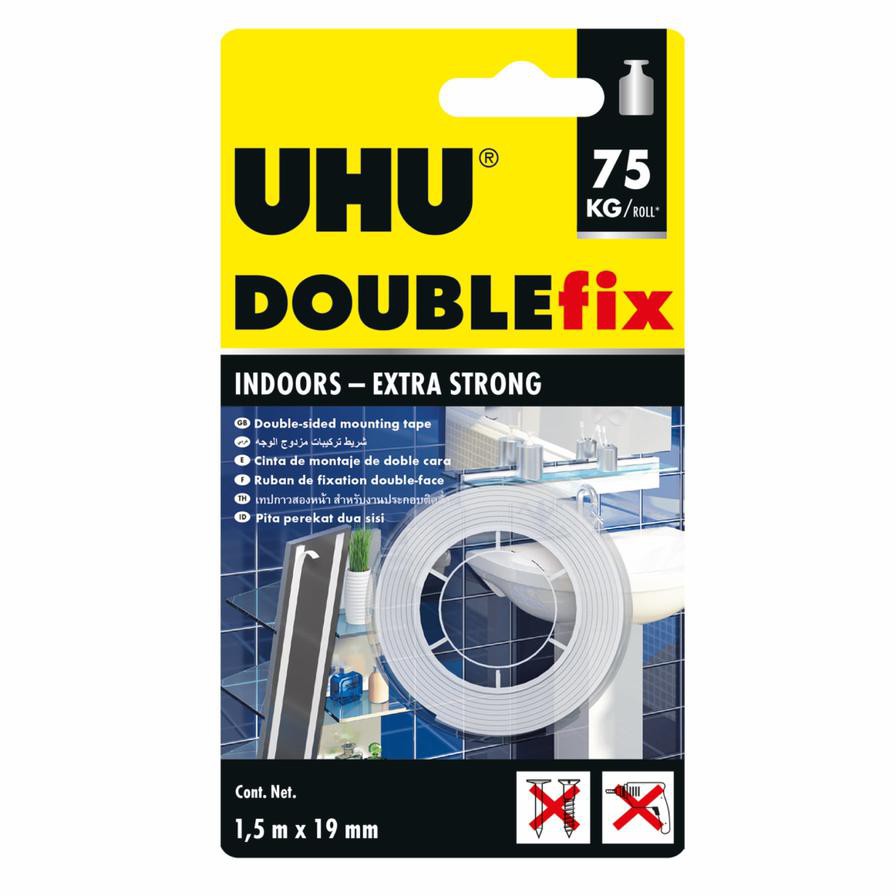UHU Doublefix Indoor Mount Tape (1.5 m x 19 mm)