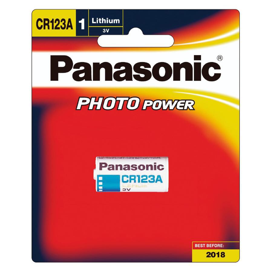 Panasonic Lithium Battery, CR-123A (3 V, 1550 mAh)