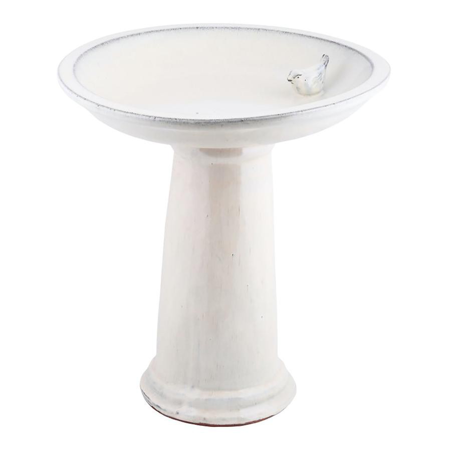 Fallen Fruits Ceramic Bird Bath on Pedestal (42 x 42 x 47 cm)