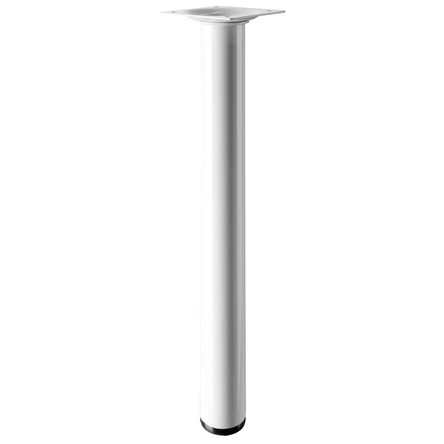 Hettich Steel Furniture Leg (White, 30 x 300 mm)