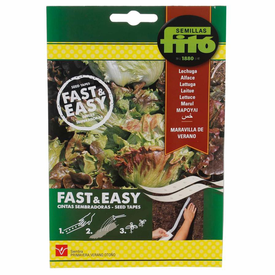 Semillas Fito Fast & Easy Maravilla Lettuce Seed Tape Pack