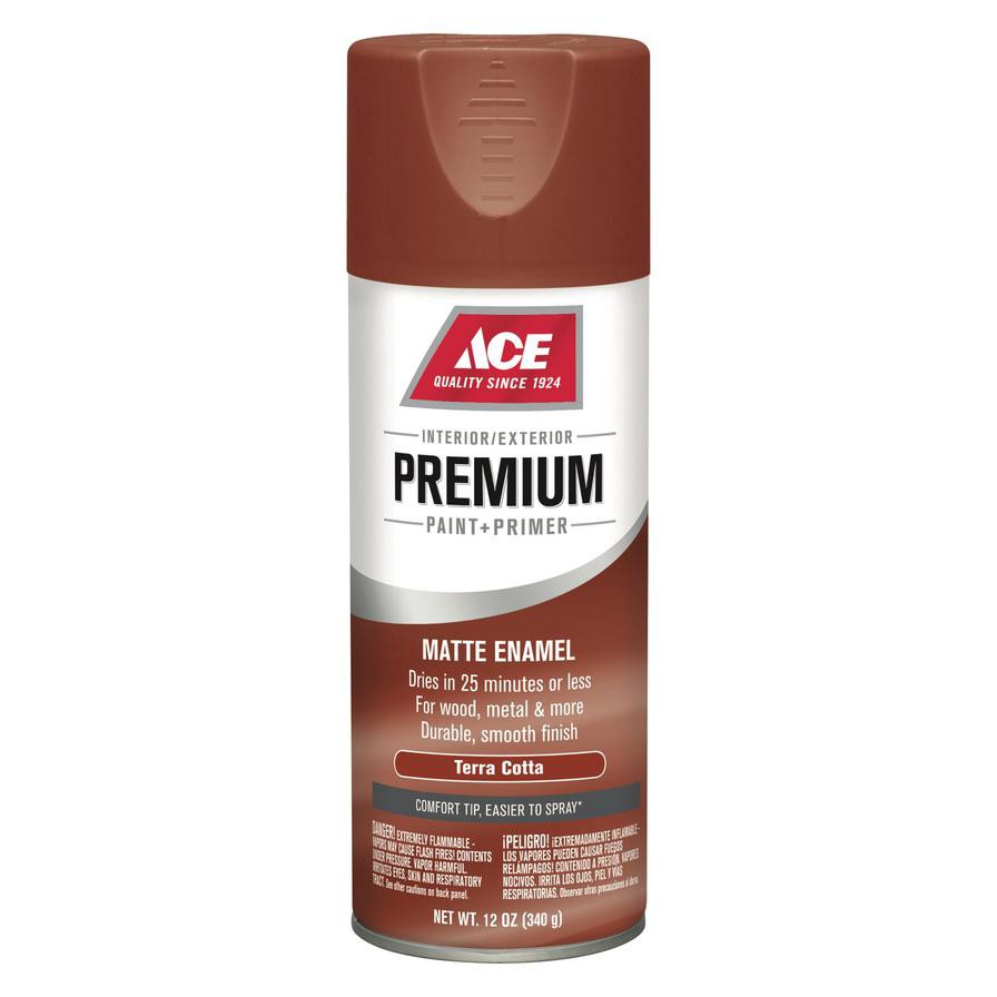 Ace Premium Paint + Primer Matte Enamel Spray Paint (340 g, Terra Cotta)