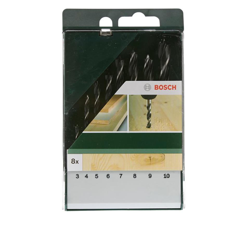 Bosch Brad Point Wood Drill Bit Set (Assorted Sizes, Case of 8)