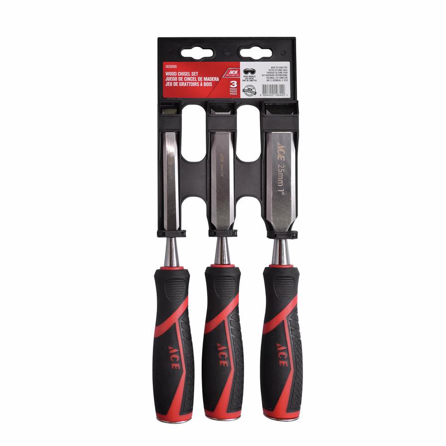 Ace Wood Chisel Set W/TPR Handle (3 Pc.)