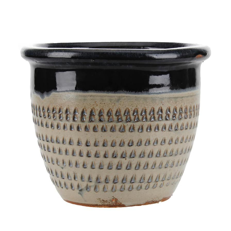 M.Planter Relief Ceramic Plant Pot (19.7 x 16.8 cm)