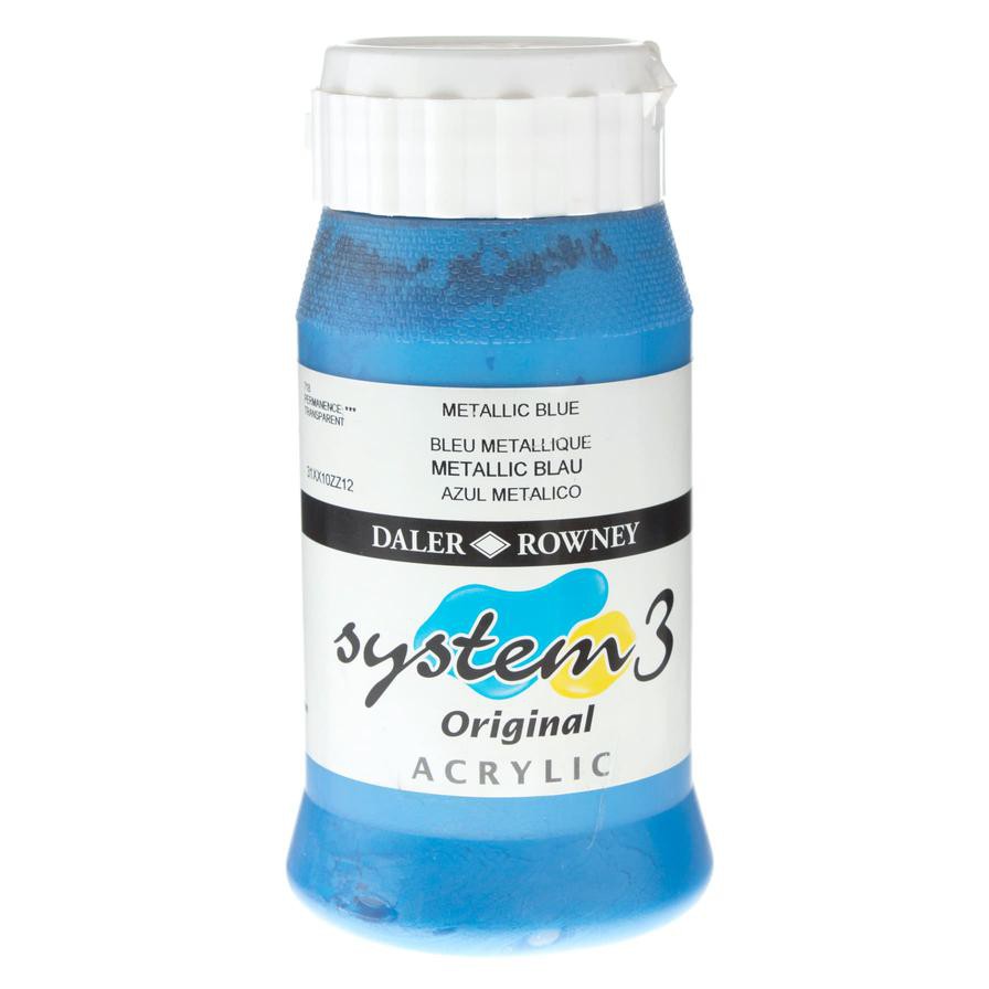 Daler Rowney System3 Acrylic Paint (500 ml, Phthalo Turquoise)