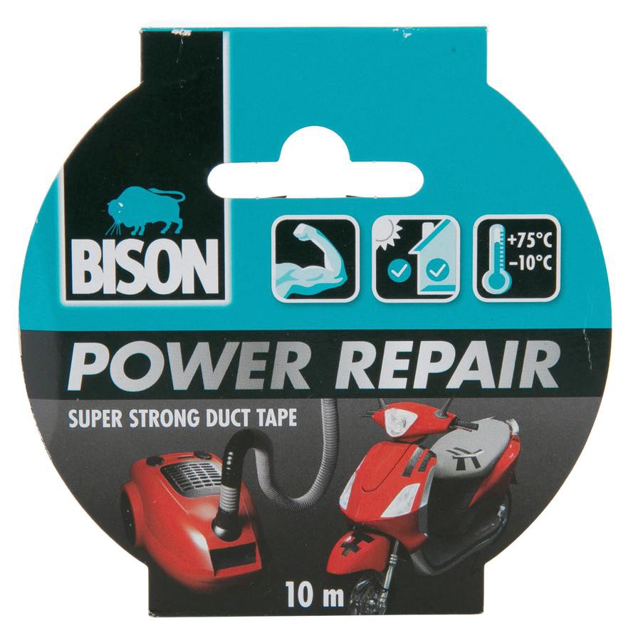 Bison Power Repair Duct Tape (10 m, Black)