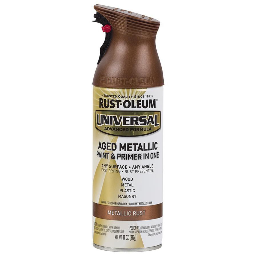 Rust-Oleum Universal Advanced Formula Aged Metallic Paint & Primer in One (Metallic Rust, 312 g)