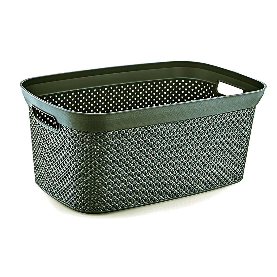 Hobby Life Plastic Diamond Plastic Laundry Basket (35 L)