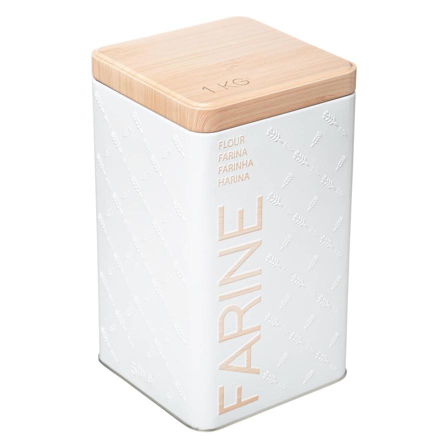 5five Metal Square Flour Canister (1 kg)