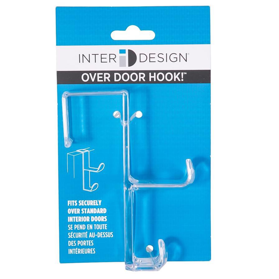 Interdesign Over-Door Double Clear Hook (17.5 x 10.6 x 16.5 cm, Clear)