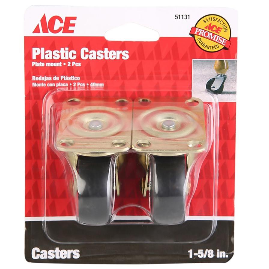 Ace 51131 Plastic Casters (4 cm, Pack of 2)
