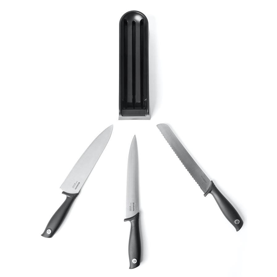 Brabantia Tasty+ Steel Knife Drawer W/Knives Set (6.3 x 9 x 35.5 cm, 4 Pc.)