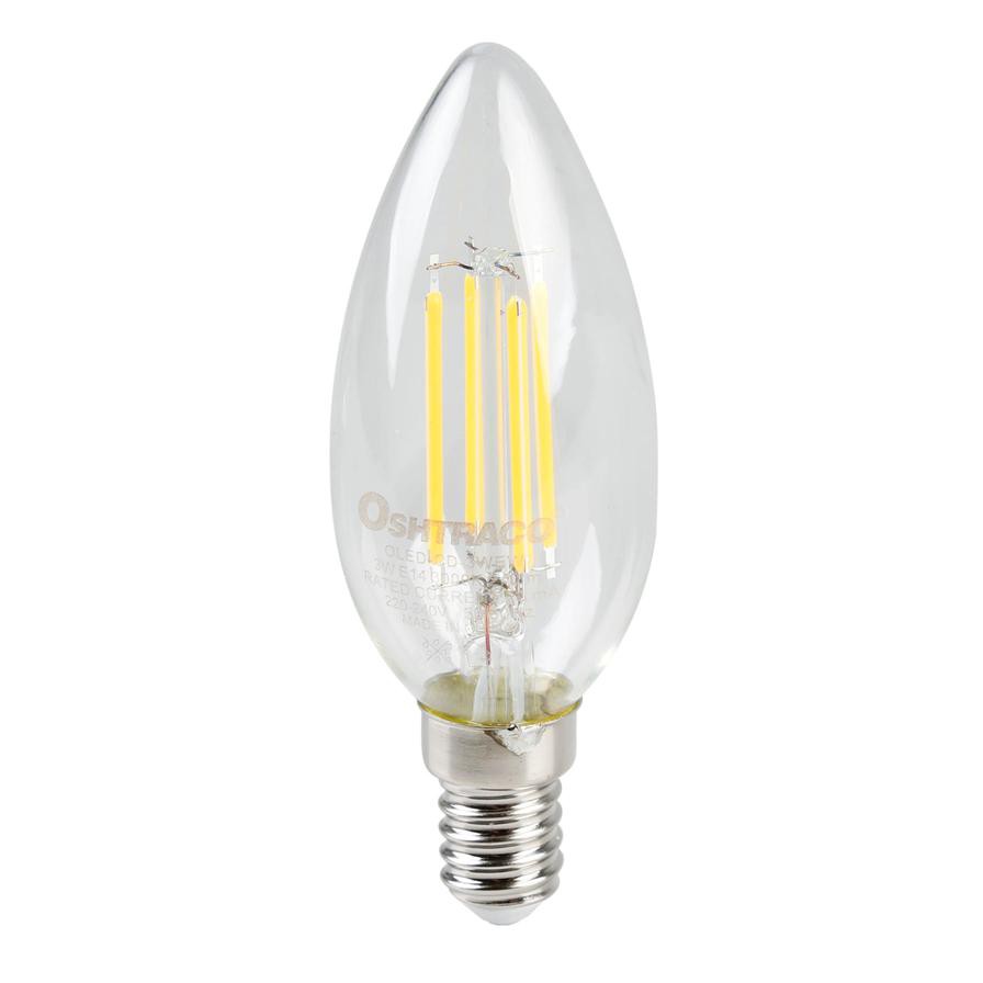 Oshtraco Dimmable LED Bulb (3 W, E14, Warm White)